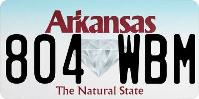 AR license plate 804WBM