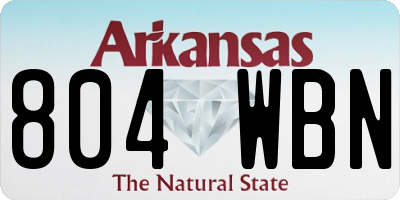 AR license plate 804WBN