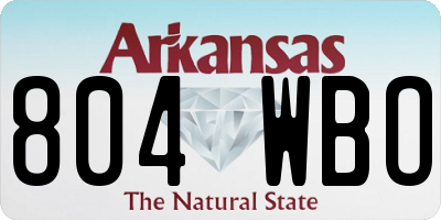 AR license plate 804WBO