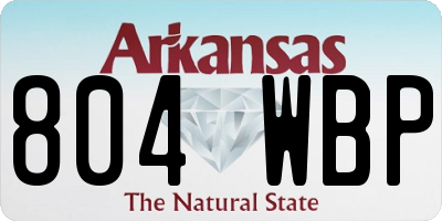 AR license plate 804WBP