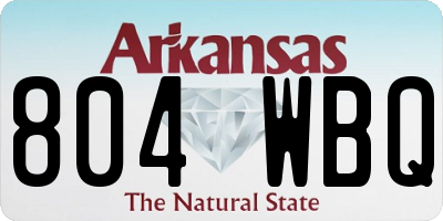 AR license plate 804WBQ
