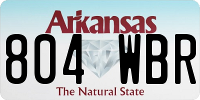 AR license plate 804WBR