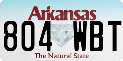 AR license plate 804WBT