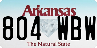 AR license plate 804WBW
