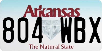 AR license plate 804WBX