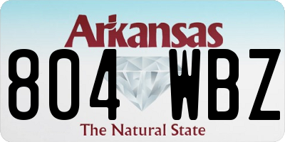 AR license plate 804WBZ