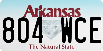 AR license plate 804WCE