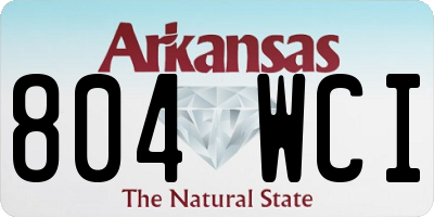 AR license plate 804WCI