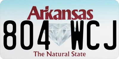 AR license plate 804WCJ