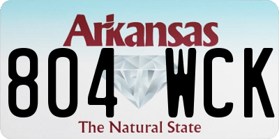 AR license plate 804WCK