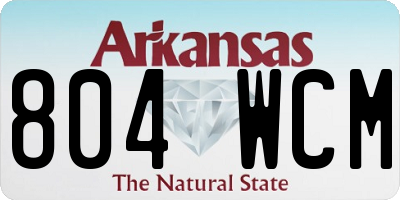 AR license plate 804WCM