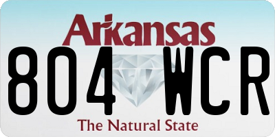 AR license plate 804WCR