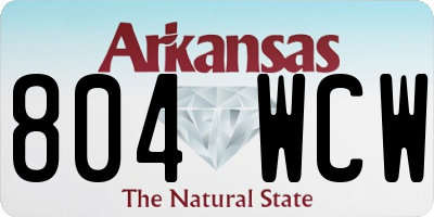 AR license plate 804WCW