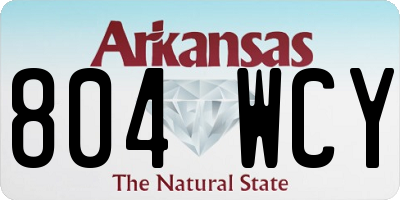 AR license plate 804WCY