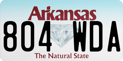 AR license plate 804WDA