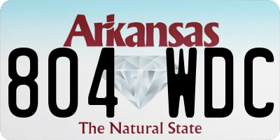 AR license plate 804WDC