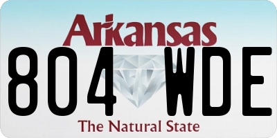 AR license plate 804WDE