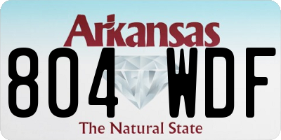 AR license plate 804WDF