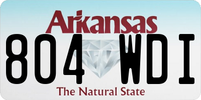 AR license plate 804WDI