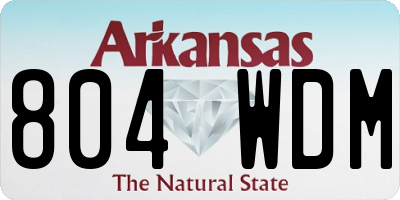 AR license plate 804WDM