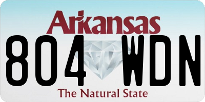 AR license plate 804WDN
