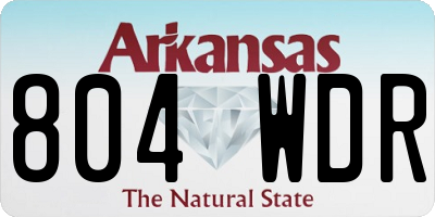 AR license plate 804WDR