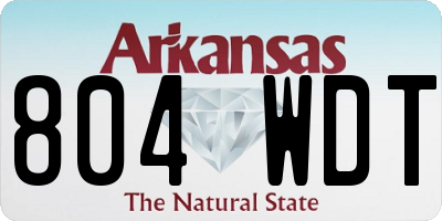 AR license plate 804WDT