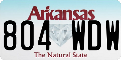 AR license plate 804WDW