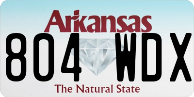 AR license plate 804WDX