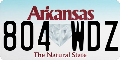 AR license plate 804WDZ