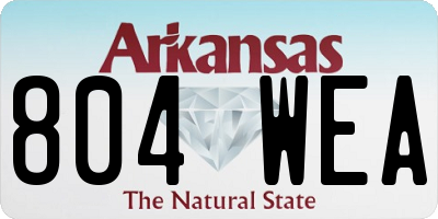 AR license plate 804WEA