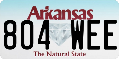 AR license plate 804WEE