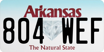 AR license plate 804WEF