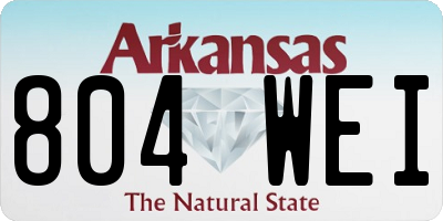 AR license plate 804WEI