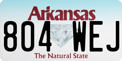 AR license plate 804WEJ