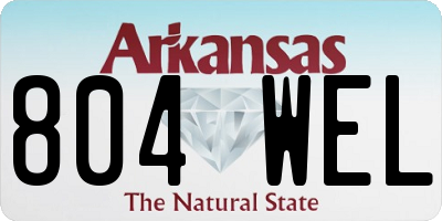 AR license plate 804WEL