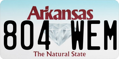 AR license plate 804WEM