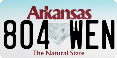 AR license plate 804WEN