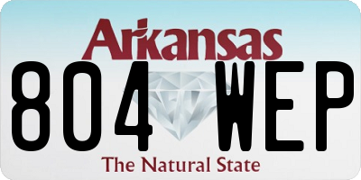 AR license plate 804WEP