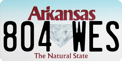AR license plate 804WES