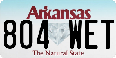 AR license plate 804WET
