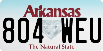 AR license plate 804WEU