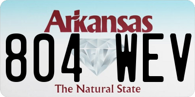 AR license plate 804WEV
