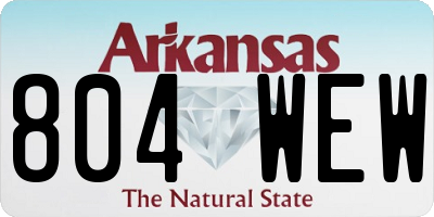 AR license plate 804WEW