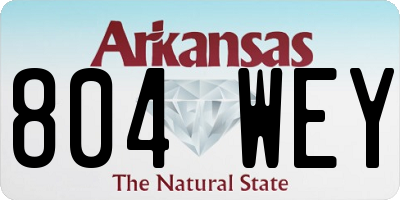 AR license plate 804WEY
