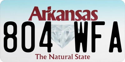 AR license plate 804WFA