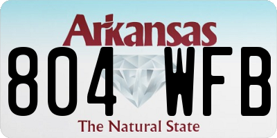 AR license plate 804WFB