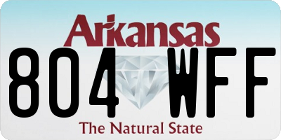 AR license plate 804WFF