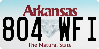AR license plate 804WFI