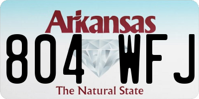 AR license plate 804WFJ